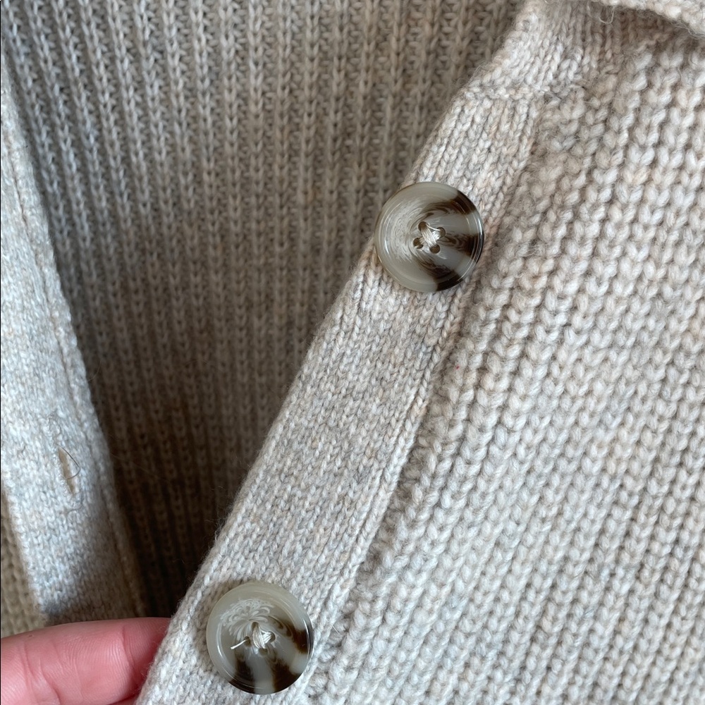 Jessica Simpson Cream Ribbed Cardigan - Picture 3 of 3